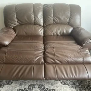 2 seater leather sofa - Image 2