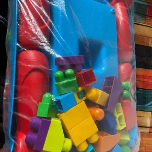 Mega Bloks Job Lot – Approx 4kg – Mixed Colours & Shapes – Toddler Building Blocks - Image 4