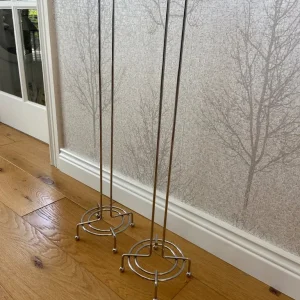 2 Tall Chrome Toilet Roll Holders