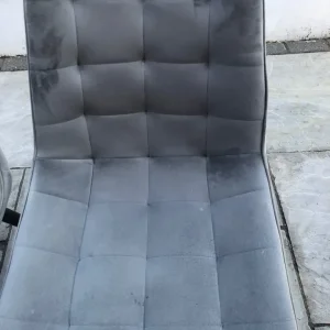 Grey Suede Kitchen Chairs - Image 2