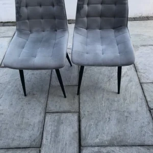Grey Suede Kitchen Chairs