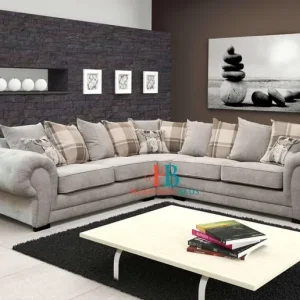 Verona Sofa 3+2 with Corner Seat – Grey Velvet