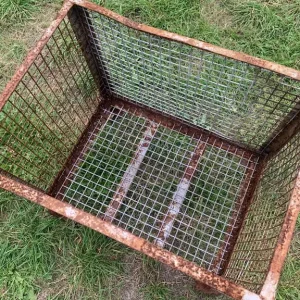 Metal Fire Pit Stillage Bin Vintage - Image 3