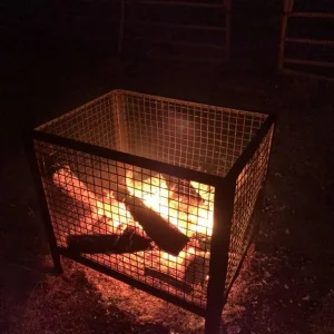 Metal Fire Pit Stillage Bin Vintage