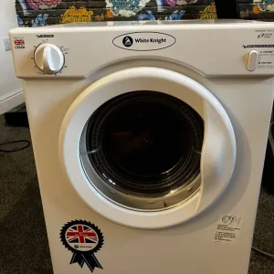 white knight 3kg tumble dryer with stickers & pipe like new - Image 2