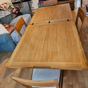 Laura Ashley Solid Wood Extendable Dining Table & 4 Chairs - Image 3