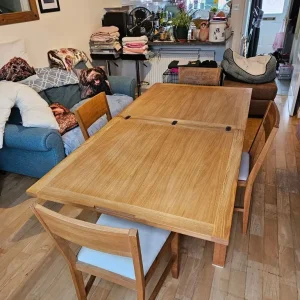 Laura Ashley Solid Wood Extendable Dining Table & 4 Chairs - Image 4