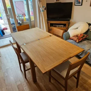 Laura Ashley Solid Wood Extendable Dining Table & 4 Chairs - Image 5