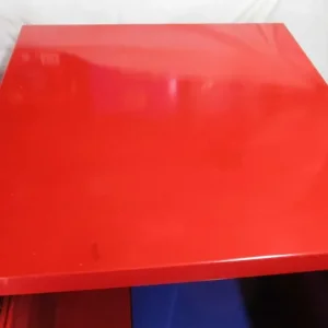 PAIR OF BRIGHT RED 2 DRAWER FILING CABINETS WITH KEYS - Image 4