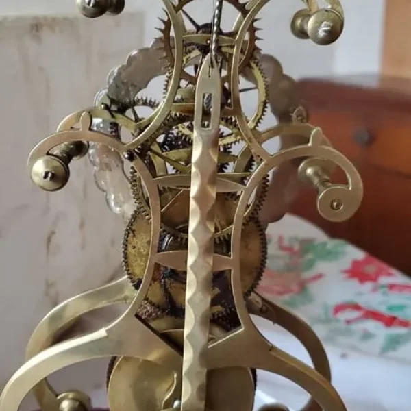 Victorian Skeleton Clock by Tunniecliffe of Derby