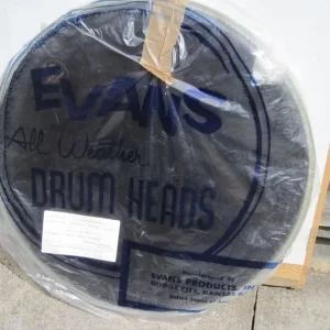 1 x 20 EVANS CLASSIC & 1 x 22 EVANS BASS DRUM HEADS GLOSS BLACK - Image 5