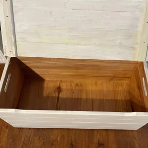 Solid pine ottoman - Image 2