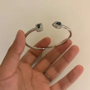 Royal blue gem stone bangle - Image 2