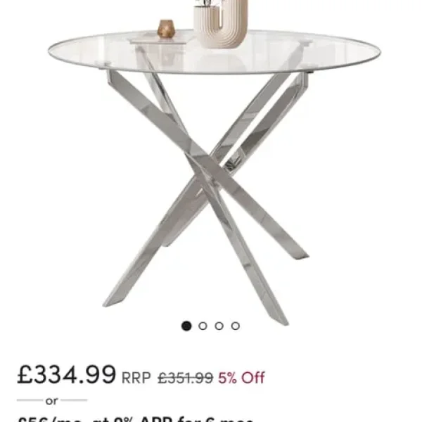 Glass Dining Table with 2 Velvet Chairs