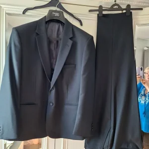 Large size BLACK MEN'S SUIT