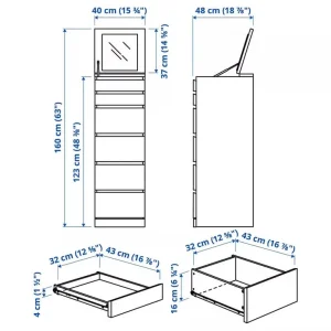 IKEA Malm Chest of Drawers - Image 4
