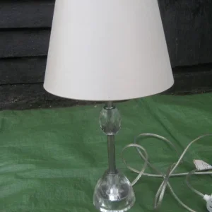 Perspex and Chrome Table Lamp with Shade and Light Bulb - Image 2