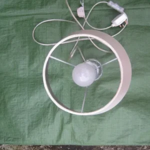 Perspex and Chrome Table Lamp with Shade and Light Bulb - Image 3