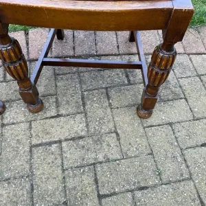 Two traditional wooden dining chairs - Image 3