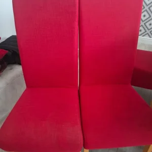 4 red dining room chairs - Image 2