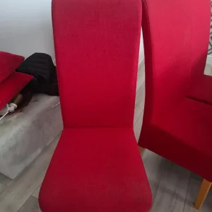 4 red dining room chairs - Image 3