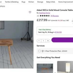 Solid Wood Console Table - Image 3