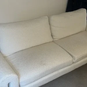 White aesthetic sofa