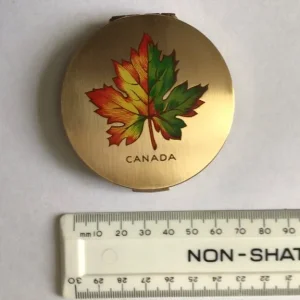 1950s Stratton Powder Compact with Maple Leaf