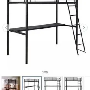 High sleeper single bed with mattress