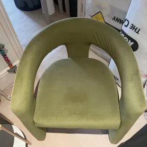 Green Velvet Occasional Chair - Image 2