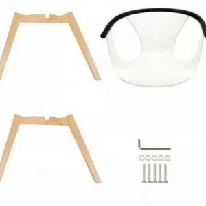 4 Reto White-Black Tub Dining Chairs - Image 3