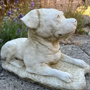 Stone Staffordshire Terrier Puppy Garden Ornament