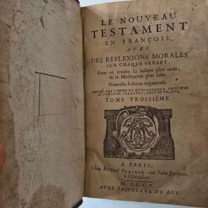 1705 French Bible – Acts, Romans, Corinthians – Georgian Era - Image 2