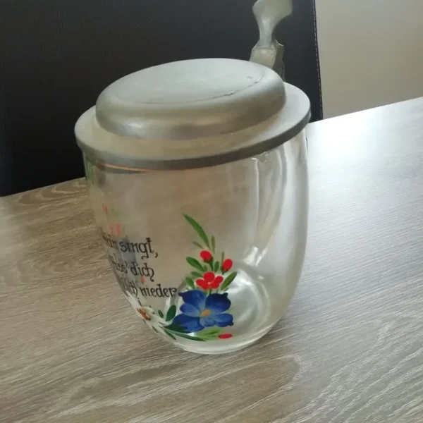 vintage ladies stein glass
