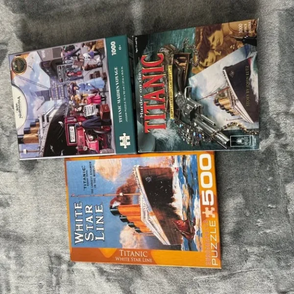 3 Jigsaw Puzzles Titanic and White Star