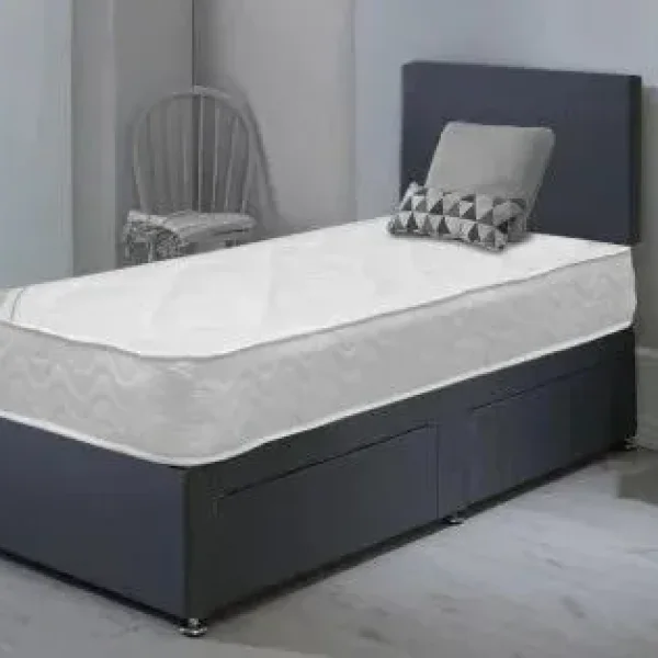 Single Divan Bed with Mattress – Ready to Use, No Assembly