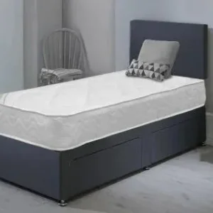 Single Divan Bed with Mattress – Ready to Use, No Assembly