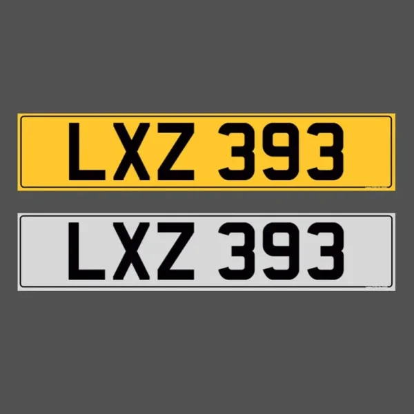 LXZ 393 Dateless Cherished Registration Plate