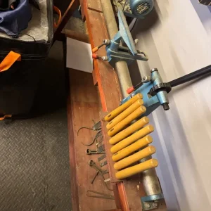 Clarke Wood lathe with stand, gouges and chisel set