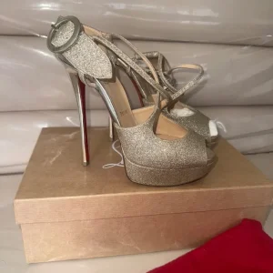 Christian Louboutin gold heels uk 5 - Image 5