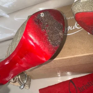 Christian Louboutin gold heels uk 5 - Image 6