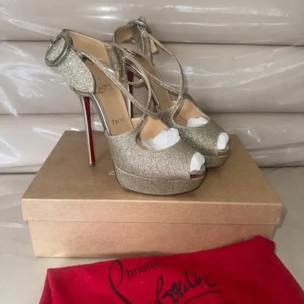 Christian Louboutin gold heels uk 5
