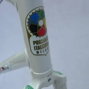Pogliaghi Pearl White Frame and Forks 1990s 53cm CTC Campagnolo - Image 3