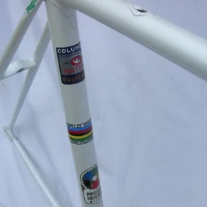 Pogliaghi Pearl White Frame and Forks 1990s 53cm CTC Campagnolo - Image 4