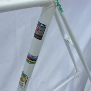 Pogliaghi Pearl White Frame and Forks 1990s 53cm CTC Campagnolo - Image 6