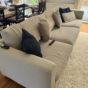 3-Seater Sofa Bed – Cream, Converts to Bed