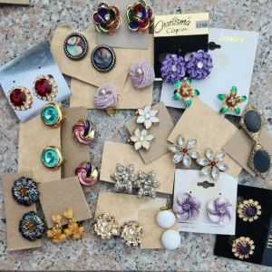 18 PAIRS OF CLIP-ON EARRINGS