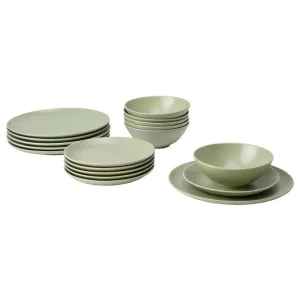 IKEA FÄRGKLAR 18-piece service, matt green - Image 2
