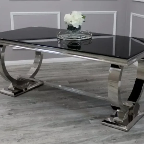 Arriana Marble Dining Table with 6 Knocker Chairs