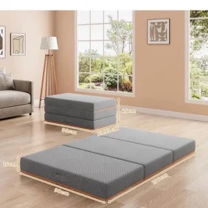 Folding Double Mattress Trifold